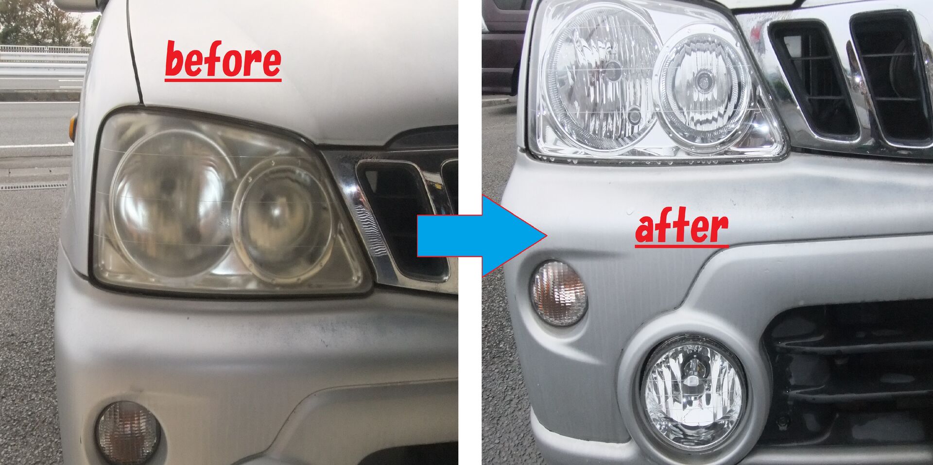 UVヘッドライトコーティング